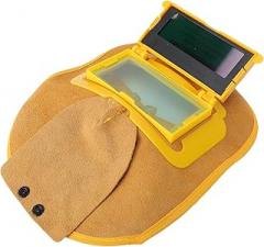 Leather Welding Reliable Durable Pancake Welding Helmet for Arc Gas, Lightweight Flexible Wearing, (#1)