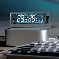 LGL Studio VFD Clock | Nixie Tube & Digital Electronic Clock with Automatic Time Sync - Retro Desktop Decoration Gift, ESP32 Chip,0658-L