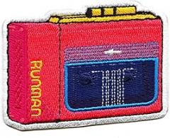 Retro Portable Cassette Player Patch Strange TV Radio Embroidered Iron On