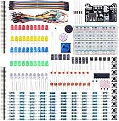 ELEGOO Electronic Fun Kit Bundle with Breadboard Cable Resistor, Capacitor, LED, Potentiometer total 235 Items for Arduino