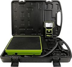 220LBS Electronic Refrigerant Charging Weight Scale High Precision Large Screen Backlit Display Digital Freon Scale for HVAC AC Refrigerant Recovery Tank Recharging with Case Heavy Duty Small Business