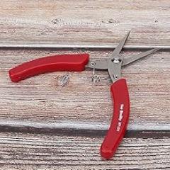 Acouto Needle Nose Pliers for Watch Repair, Jewelry, Electronics Maintenance, Comfortable Grip, Steel & Plastic Design (201 (with Teeth))