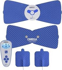 OMEGA Wireless TENS Unit Muscle Stimulator with Remote Control - Complete Back Pain Relief Solution, Reusable Electrode Pads, 6 Modes, and Long-Lasting Battery for Muscle Recovery
