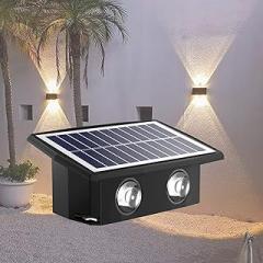 Solar Wall Light Outdoor - Up Down Lights,Up and Down Wall Lights Outdoor,Aluminum Housing for Yard Deck Garden Garage Walkway Porch