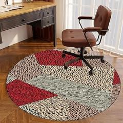 Drum Rug Round Office Chair Mat Office Floor Mat, Office Chair Floor Protection Mat, Non-Slip, Floor Protection Mat Suitable for Home Office, Gaming Chair Mat-G||160CM