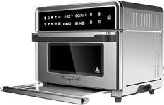 Megachef 10 in 1 Electronic Multifunction 360 Degree Hot Air Technology Countertop Oven, Silver Chrome