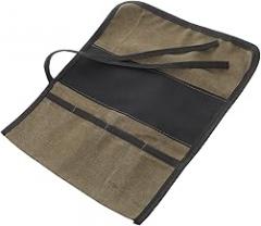 VOSAREA Canvas Tool Roll Organizer Pouch for Woodworking and Carving Wear Resistant Multipurpose Storage Bag Portable Roll Up Design for Craftsmen DIY Art Supplies and Electronics Repair