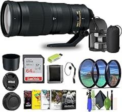Nikon - AF-S NIKKOR 200-500mm f/5.6E ED VR Super Telephoto Zoom Lens (20058) + 64GB Memory Card + Backpack + Card Reader + Corel Photo Software + Filter Kit + Flex Tripod + Memory Wallet + More
