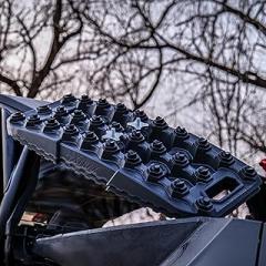 Caliber XTrax Off Road and Snow Recovery Traction Boards and Mounting Kit Bundle, Black