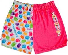 iscream Smarties Print Big Girls Silky Soft Plush Fleece Shorts Collection