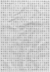 3dRose 15x22 Hand Towel - Digit one and Zero on White. Binary Pattern. Mathematics, Electronics Alexis Design - Pattern Binary