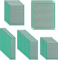 32 Pcs PCB Board, Green Circuit Board with 5 Sizes Compatible, Double Sided PCB Prototype Board for DIY Electronics Projects Apply to Soldering Projects