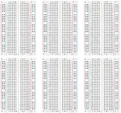 ELEGOO 6PCS 400 Point Breadboard Kit Solderless Breadboards for Arduino Project Small Bread Board Electronics for Circuits PCB Prototype Board