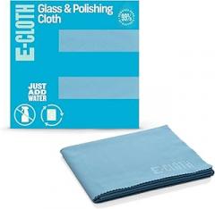 E-Cloth Glass & Polishing Cloths, Premium Microfiber Glass Cleaner, Great for Windows, Glass and Mirrors, Washable and Reusable, 100 Wash Guarantee, Alaskan Blue, 1 Pack