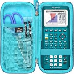 Aproca Calculator Case Compatible with Texas Instruments TI-84 Plus CE / TI-84 Plus / TI-83 Plus / TI-89 Titanium / TI-85 / TI-86 Color Graphing Calculator-Teal (Case Only)