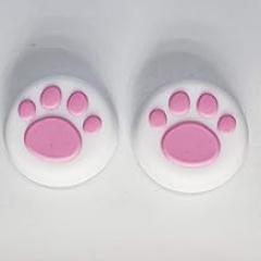 2PCS Analog Stick Thumb Stick Grips Thumbsticks Joystick Cap for PS5 PS4 Slim Pro PS3 Xbox one Xbox 360 PS2 Xbox one X S Elite Switch Pro Wii U Controller White-Pink Paw