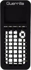 Guerrilla Silicone Case for Texas Instruments TI-84 Plus CE Color Edition Graphing Calculator With Screen protector and Graphing Ruler, Black