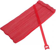 100pcs Hook and Loop Cable Ties Cord Wraps for Electronics Wire Cable Holder Reusable Fasteners Strap Heavy Duty Cord Management for Home and Office Use Red 12mm X 300mm