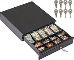 Volcora Electronic Cash Register Drawer for Point of Sale (POS) System, 5 Bill/8 Coin, 16