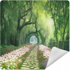 Green Grove Garden Flower Path Camera Protective Wrap, Anti-scratch Lens Protector Wrapper, Magic Self-Adhesive Cloth for Cameras/DSLR/Laptop/Electronic Accessories, M