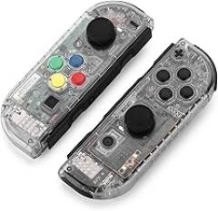Replacement Housing Shell Case Set for Nintendo Switch Right Left Joy-Con Controller and Switch Console DIY replacement kit for your Switch without Electronics (Joycon-Matte Clear)