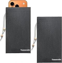 2Pack EMF Blocker for Cell Phone, Radiation Protection Bags, Anti EMP Blocking Phone Case, Cell Phone Radiation Blocker, EMF/WiFi/RFID/GPS Signal Blocker Phone Pouch (Black)