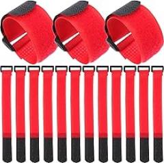 BESPORTBLE 20pcs Red Nylon Cable Tie Fasteners with Buckles, Reusable Wire Organizer Straps for Extension Cord Management and Electronics Accessories