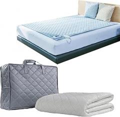Heated Mattress Pad, Machine Washable, Auto 15 Hours Shut Off, 5 Heating Setting, Radiation Blocking, Wicking AeroSilver Material, Bed Warmer with Single Controller, UL Listed (Double)