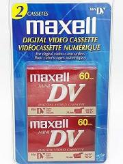 Maxell Mini DV Digital Video Cassette 60 Minutes 2-Pack