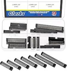 Glarks 23pcs 20/24/26/30/34/40/50 Pin 2mm Pitch Dual Row Right Angle Box Header Kit, 7 Sizes IDC Socket Connector, IDC Box Headers, Dual Pin Box Headers for PCB Electronic Equipment Projects