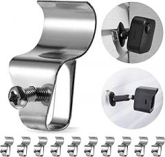 HUXOR (10 Pack) Vinyl Siding Clips Hooks, No-Hole Needed Outdoor Siding Hangers for Mounting Home Security Cameras, Stainless Steel