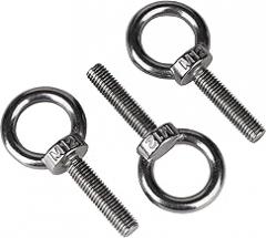 Parts Express Stainless Steel Eye Bolt M12 x 50mm 3 Pack