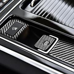Real Premium Carbon Fiber Compatible with Jaguar F-PACE X761 2016 2017 2018 2019 2020 Accessories Car Electronic Parking Brake Cover Sticker Decal Interior Trim