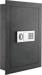 In-Wall Safe with Electronic Keypad and 2 Manual Override Keys - Protect Money, Jewelry, and Passports at Home or Business by Paragon Safes (Gray)