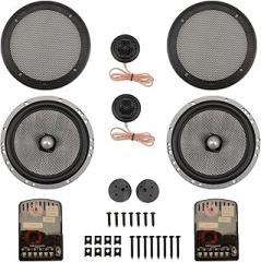 Aboiled 6.5 Inch Low Pitched Car Front Door Speakers - 60W Replacement Set Enhanced Sound