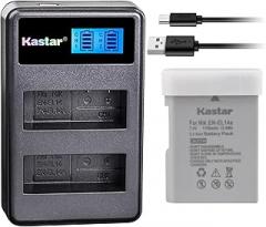 Kastar Battery 1 Pack and LCD Dual Charger for Nikon EN-EL14a EN-EL14 MH-24, Nikon Coolpix P7000 Coolpix P7100 Coolpix P7700 Coolpix P7800 Nikon D3100 D3200 D3300 D3400 D5100 D5300 D5500 D5600 Df DSLR