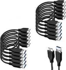 SaiTech IT 45CM USB 3.0 Cable A to Micro B high Speed Upto 4.8 Gbps Data Transfer Cable for Portable External Hard Drive (10)