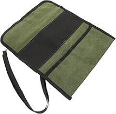 Wear Resistant Canvas Tool Roll Pouch for Woodworking Carving Multi Purpose Storage Bag with Folding Design Portable Organizer for Craftsmen DIY Enthusiasts and Electronics Repair