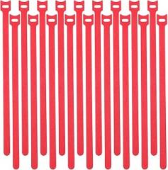 VILLCASE 100pcs Reusable Cable Ties Small Zip Ties Cord Organizer for Kitchen Appliances Charging Cord Wraps Red Self-adhesive Fastener Straps for Electronics
