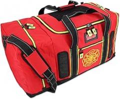 Newly Redesigned Lightning X Firefighter Fireman Quad-vent Turnout Gear Bag w/Helmet Compartment, Mesh Vents & Maltese Cross for First Responder