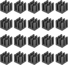 uxcell 10x10x10mm Aluminum Heatsink Electronic Radiator for MOS IC Chip Black 20 Pcs