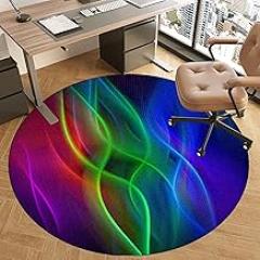 Drum Rug Office Chair mat for Wooden Floor Protection, Round, Gaming Chair mat, Floor Protection mat for Office Chair, Protective mat for Hard Floors, Non-Slip-M||80CM