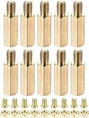 YOKIVE 10 Sets Brass Hex Threaded Spacer Screw Nut Kit, Spacer with Female-Male Thread | Raising The PCB Board, Great for Electronics Industries (M4 15+6mm)