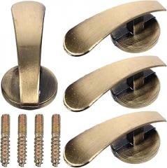 Milisten Metal Curtain Holder Hooks Wall Mounted Drapery Tieback Hooks Vintage Crescent Shape 4pcs Blue-Green for Window Treatment Home Décor