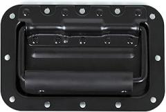 TCH Hardware Medium Spring Loaded Steel Recessed Handle with Padded Grip Case Chest Cabinet Speaker Box - Black