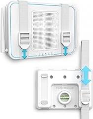 TotalMount Universal Mount for Electronics – Adjustable Strap Wall Mount for Your Router, Wireless System, Cable Modem, DVR, Xbox, PlayStation, and More (White, Standard Shelf)