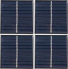 Mini 0.8W 5V Solar Panel Module, 4Pcs Polycrystalline Silicon for DIY Projects, Battery Charging - Waterproof Resin, Outdoor Use, Solar Toys and Small Electronics