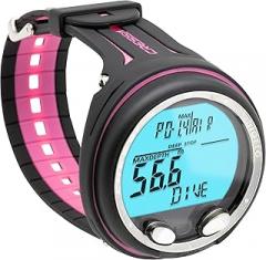 Cressi Giotto Scuba Diving Wrist Computer, Black/Pink