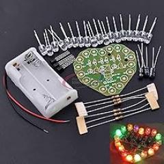 3V-5V Regulated Power Supply PCB Board 48MM * 51MM Cycle Lamp Suite Breadboard LED Electronic Production DIY Kits Heart Shaped