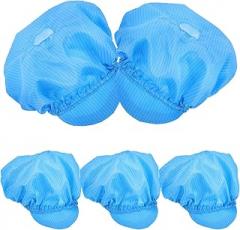 HAKIDZEL 5pcs Blue Anti-Static Cleanroom Work Hats Breathable Lightweight Caps for Electronics Food and Pharmaceutical Industries